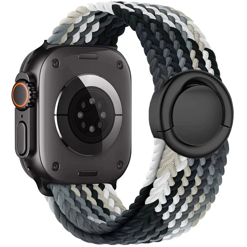 Cinturino intrecciato in nylon per Apple Watch — Fibbia rotonda regolabile