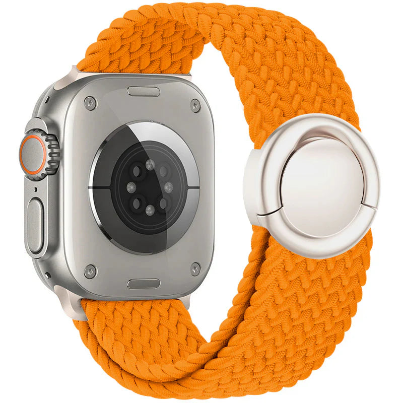 Cinturino intrecciato in nylon per Apple Watch — Fibbia rotonda regolabile