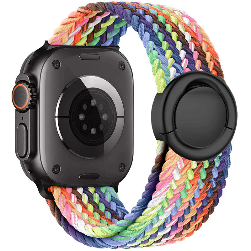 Cinturino intrecciato in nylon per Apple Watch — Fibbia rotonda regolabile
