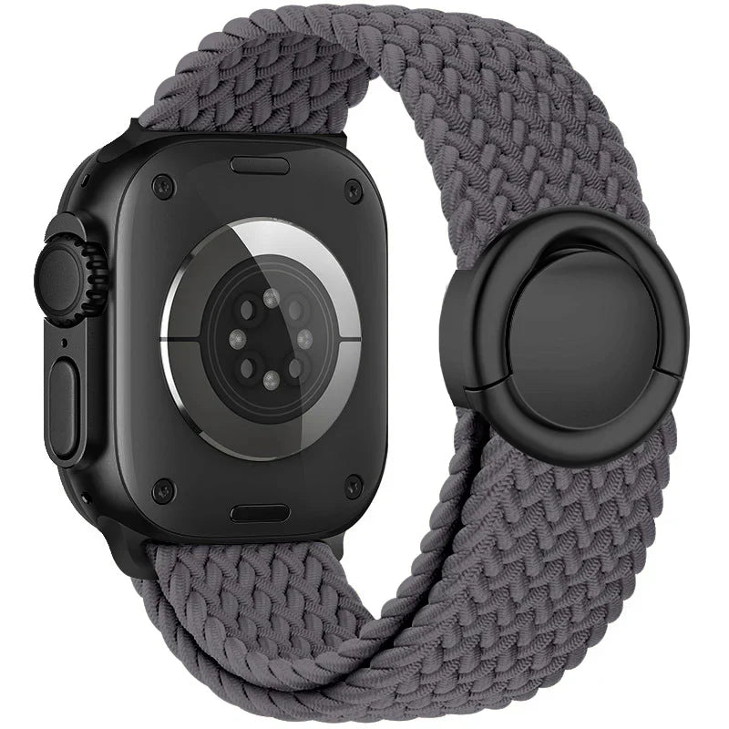 Cinturino intrecciato in nylon per Apple Watch — Fibbia rotonda regolabile