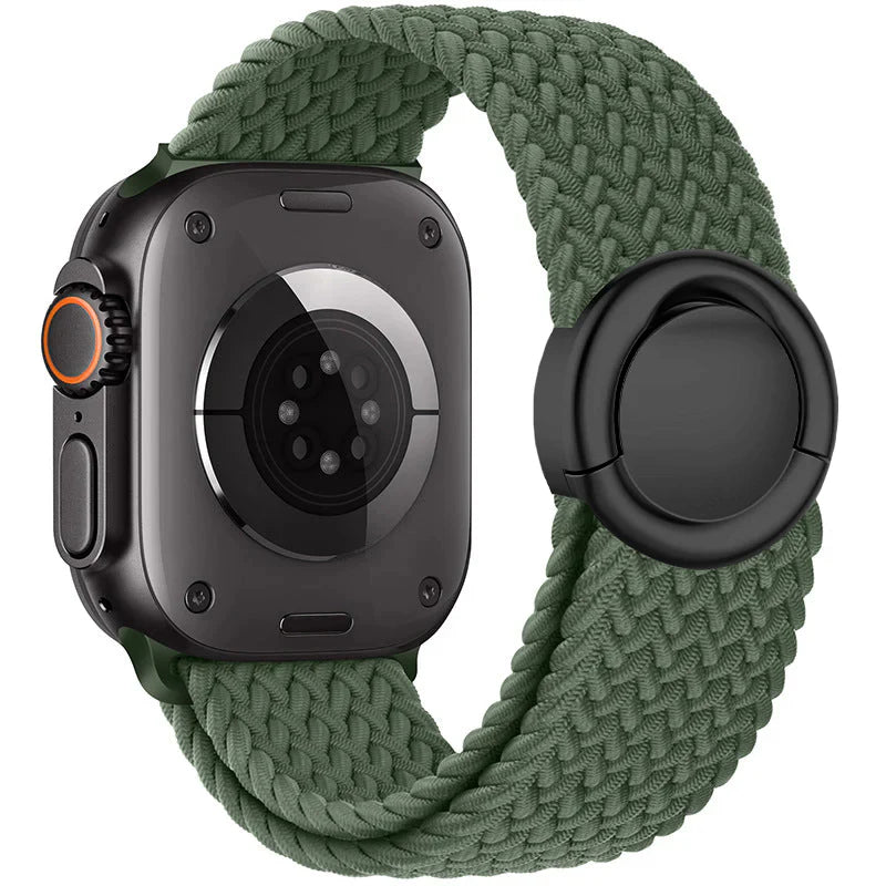 Cinturino intrecciato in nylon per Apple Watch — Fibbia rotonda regolabile
