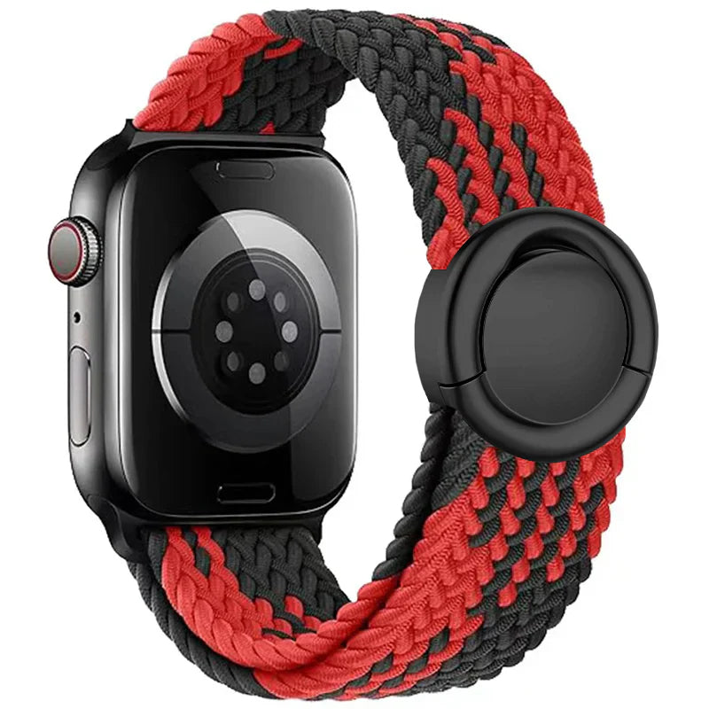 Cinturino intrecciato in nylon per Apple Watch — Fibbia rotonda regolabile
