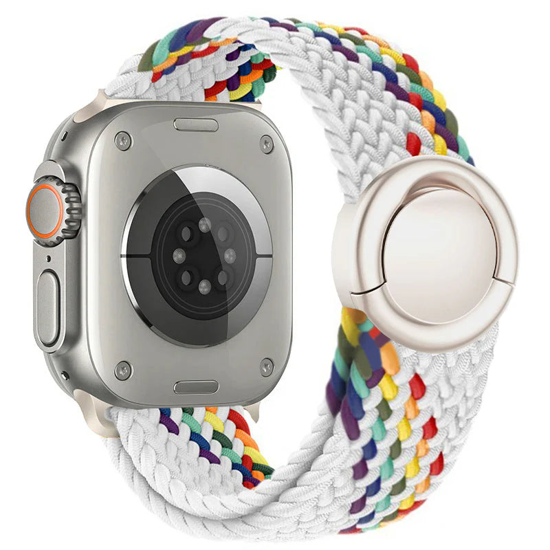 Cinturino intrecciato in nylon per Apple Watch — Fibbia rotonda regolabile