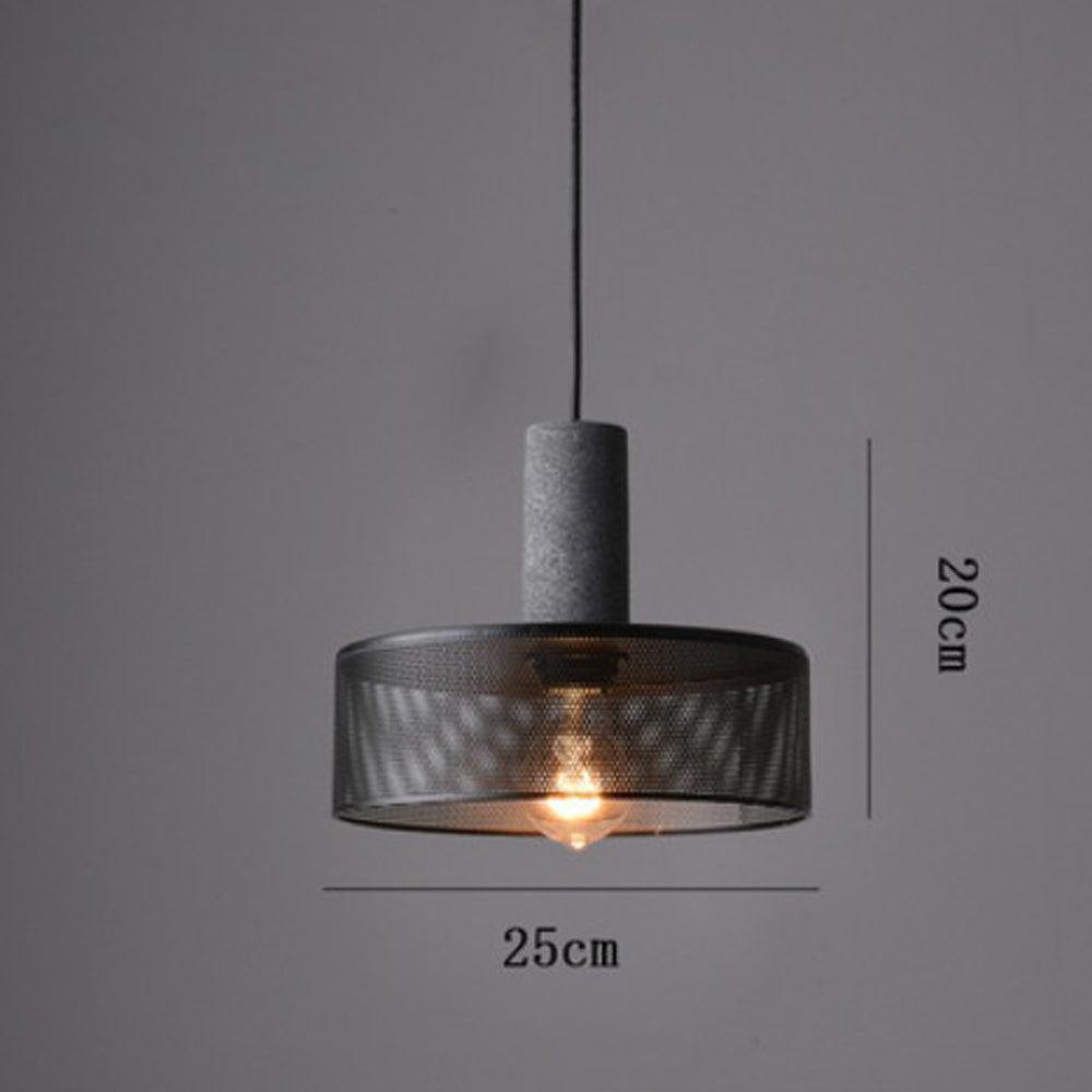 Industriel sort pendellampe med klart glas | livraina