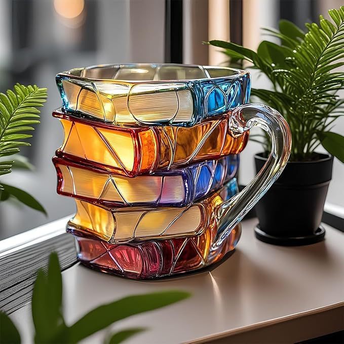 Håndmalet 3D-bogkrus — KaffeKop inspireret af en roman