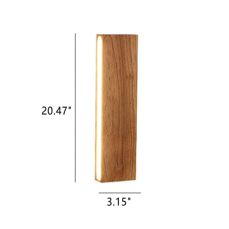 NatureGlow Solid Wood LED Wall Fixture – Minimalist Charm | livraina