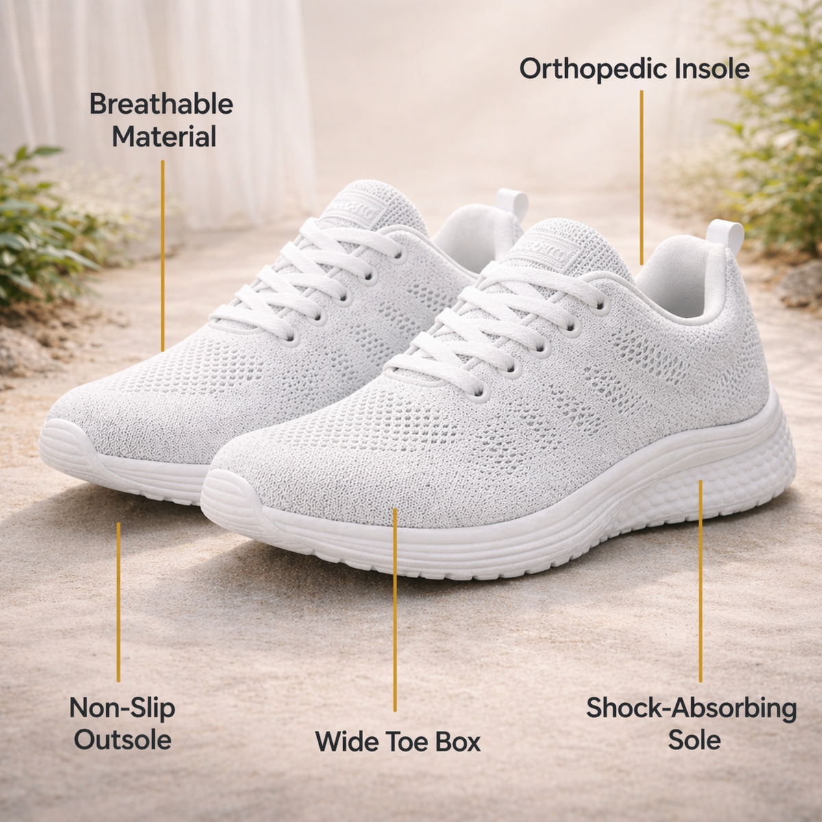 Orthopedic Footwear - Breathable EVA Sole - Gel-Core Cushioning | livraina