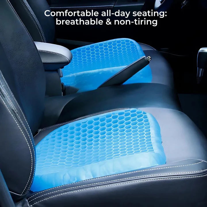 Orthopedisch gel-zitkussen - ademend honingraatdesign - drukverlichtend comfort | livraina