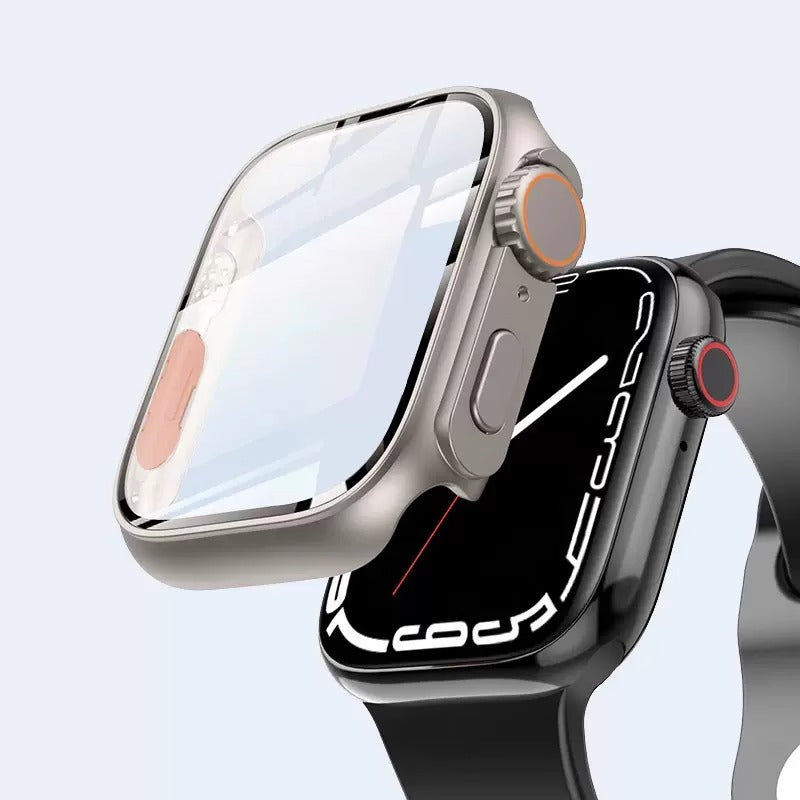 Ultradünne Hülle im Stil der Apple Watch Ultra – wasserdichtes gehärtetes Glas