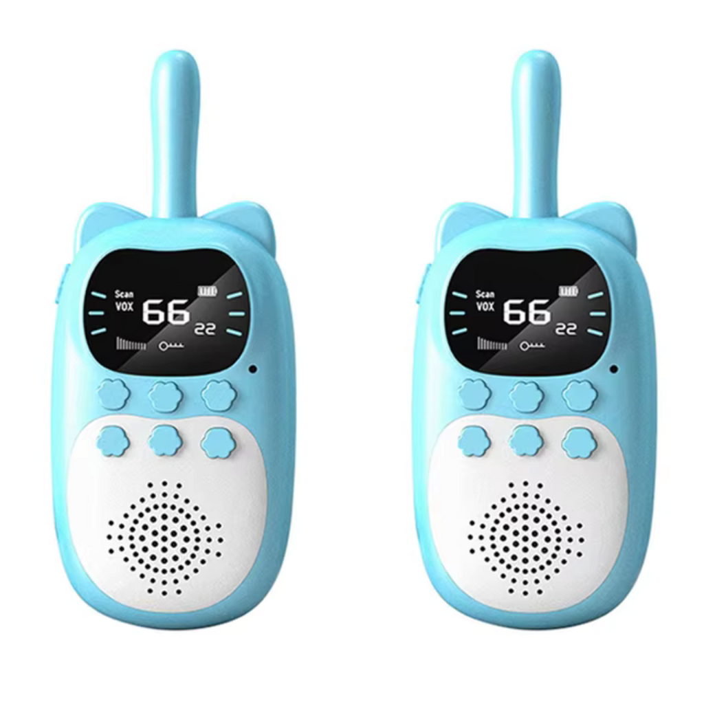 Digital walkie-talkie-sæt til børn - 3 km rækkevidde, LCD-skærm
