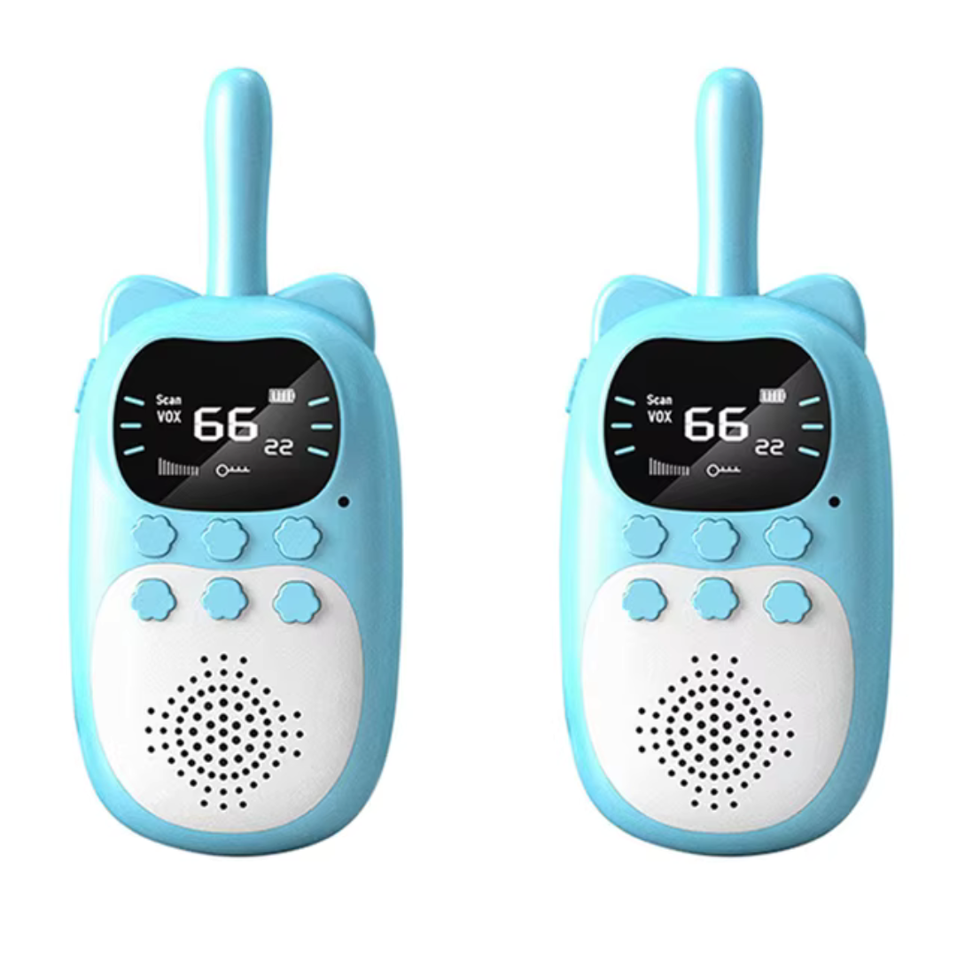 Digital walkie-talkie-sæt til børn - 3 km rækkevidde, LCD-skærm