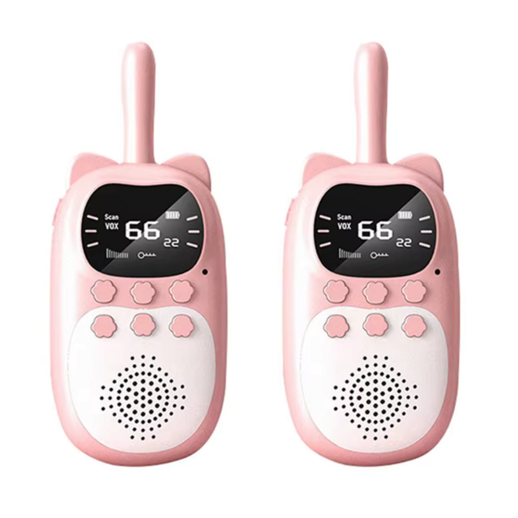 Digital walkie-talkie-sæt til børn - 3 km rækkevidde, LCD-skærm