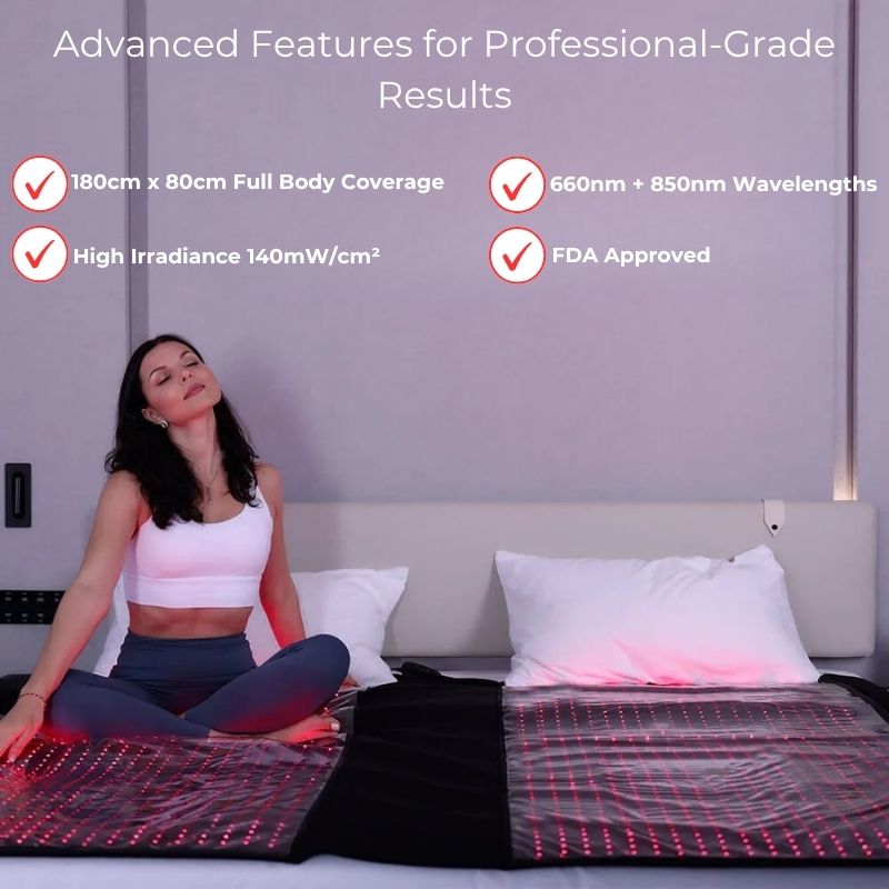 Lit de luminothérapie rouge — Rouge et proche infrarouge pour tout le corps