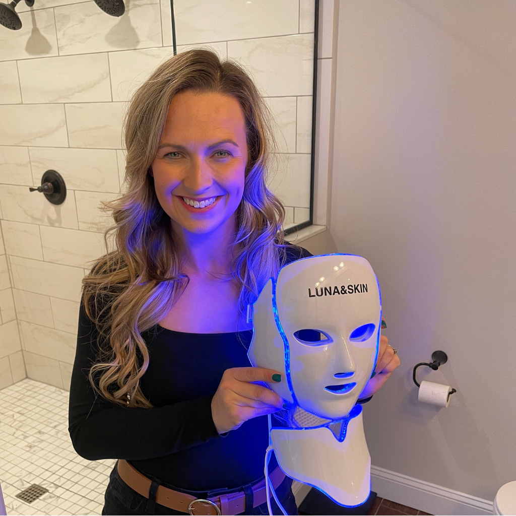 NovaGlow RegenMask Maska LED na twarz i szyję — 192 diody LED