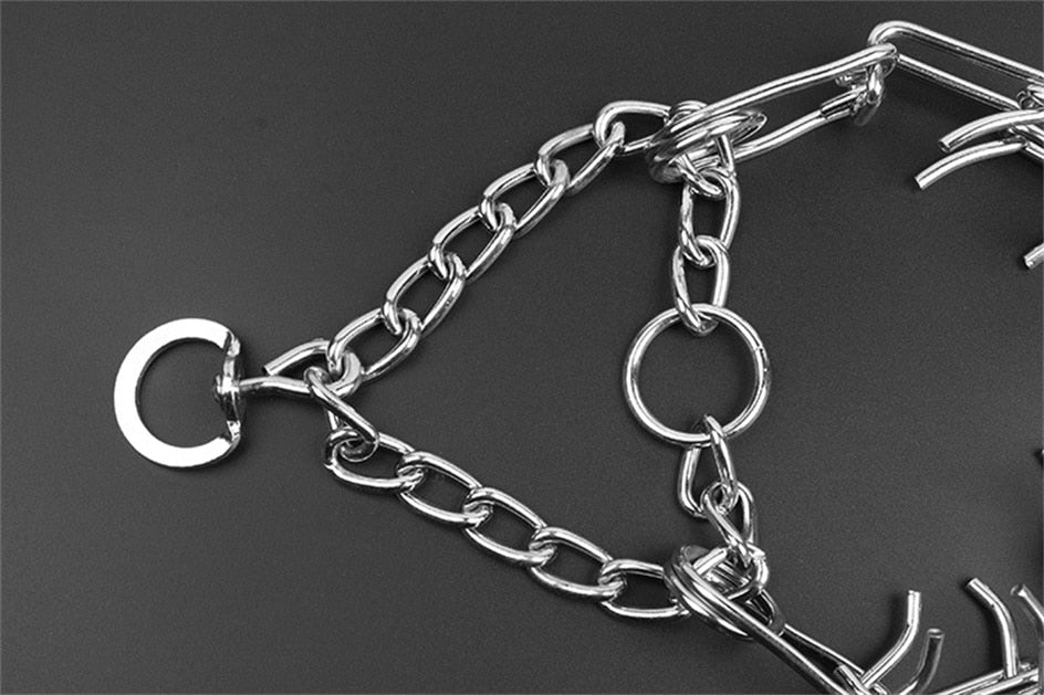 Collar de púas para perros SummitPaw - Puntas de goma y acero cromado