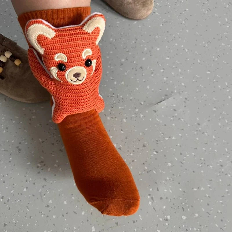Calzini da casa 3D con animali SnugNest — Vestibilità confortevole, suola antiscivolo