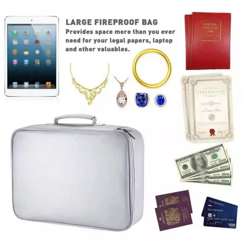 Portable Fireproof Waterproof Document Organizer Bag