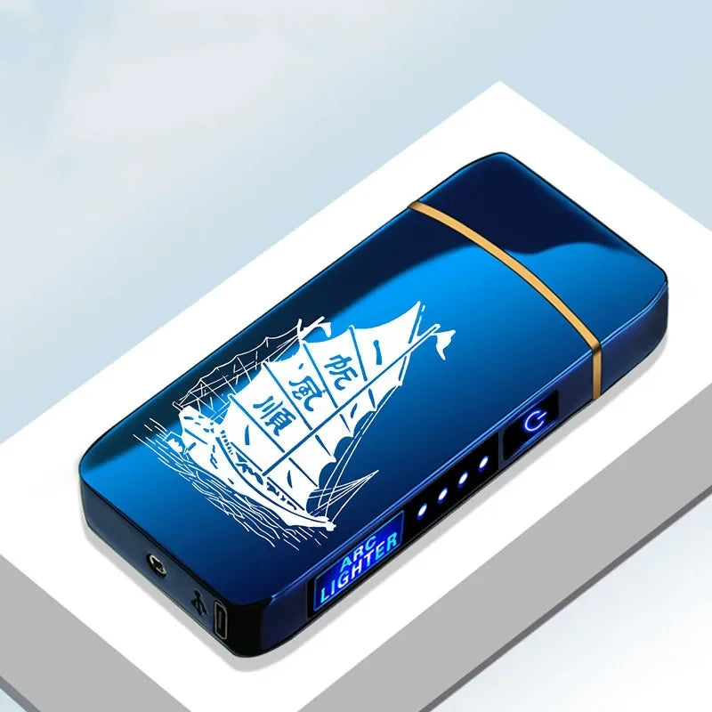NovaArc kék plazmagyújtó — USB-ről tölthető, dupla ívű lánggal