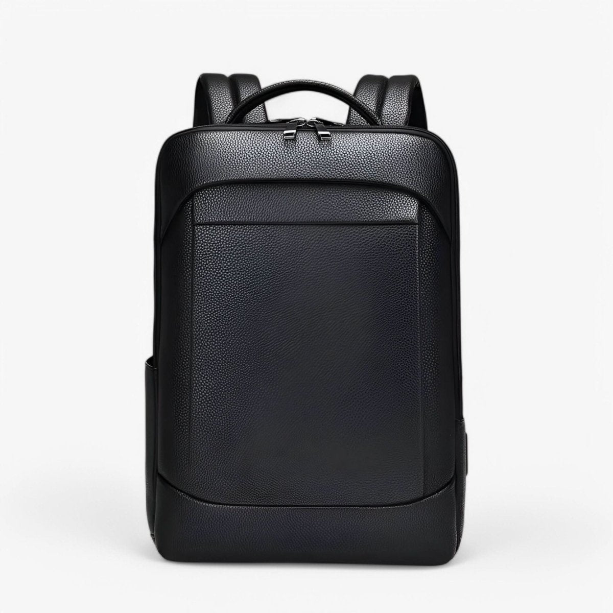 Bőr hátizsák 15.6 hüvelykes laptophoz — USB-port, fekete