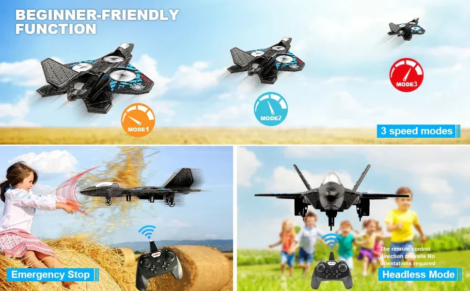 Dron myśliwski RC — statek powietrzny z czterema silnikami i czujnikiem grawitacji