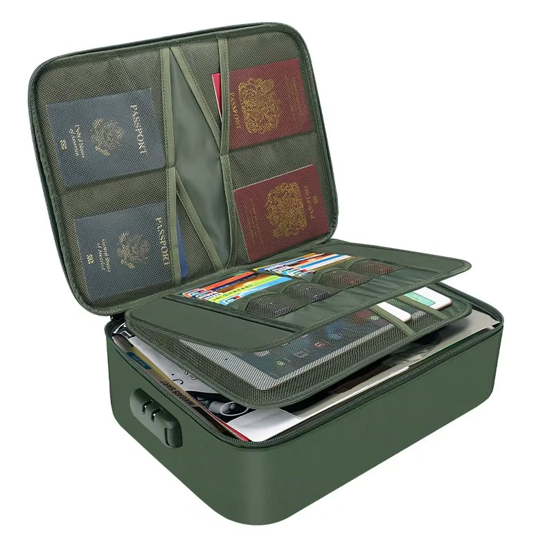 Portable Fireproof Waterproof Document Organizer Bag