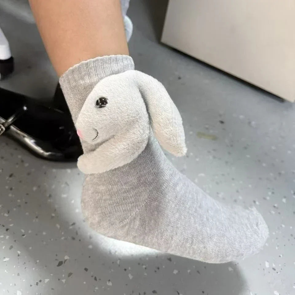 Calzini da casa 3D con animali SnugNest — Vestibilità confortevole, suola antiscivolo