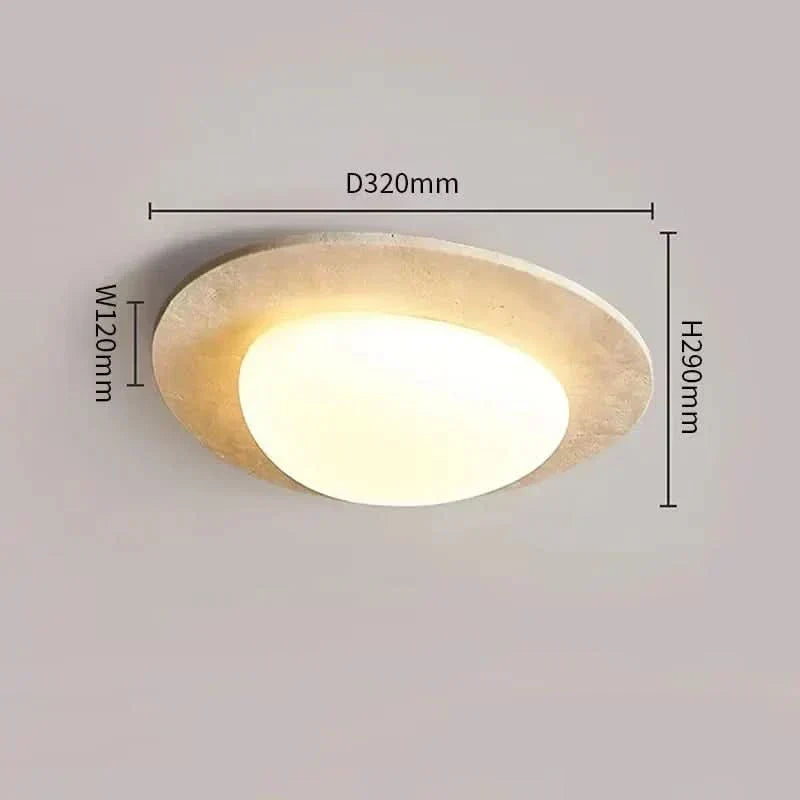 Lampada da soffitto LED in pietra naturale stile wabi-sabi | livraina