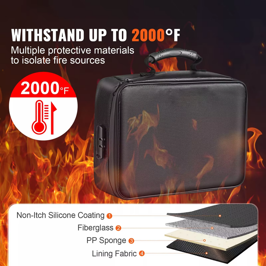 Portable Fireproof Waterproof Document Organizer Bag