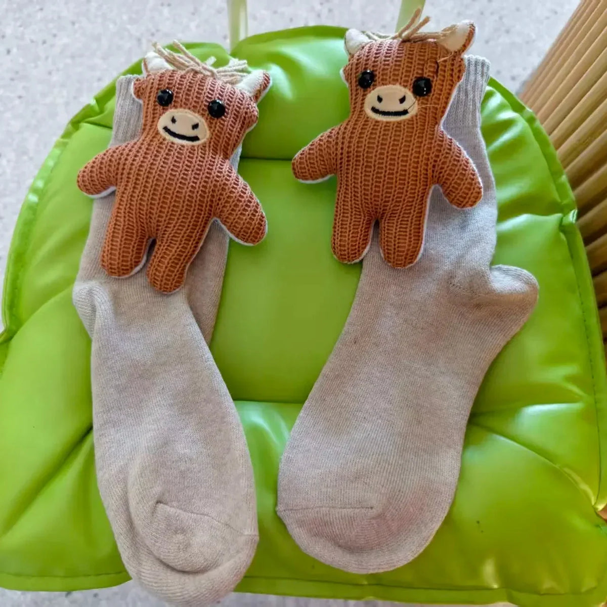 Calzini da casa 3D con animali SnugNest — Vestibilità confortevole, suola antiscivolo