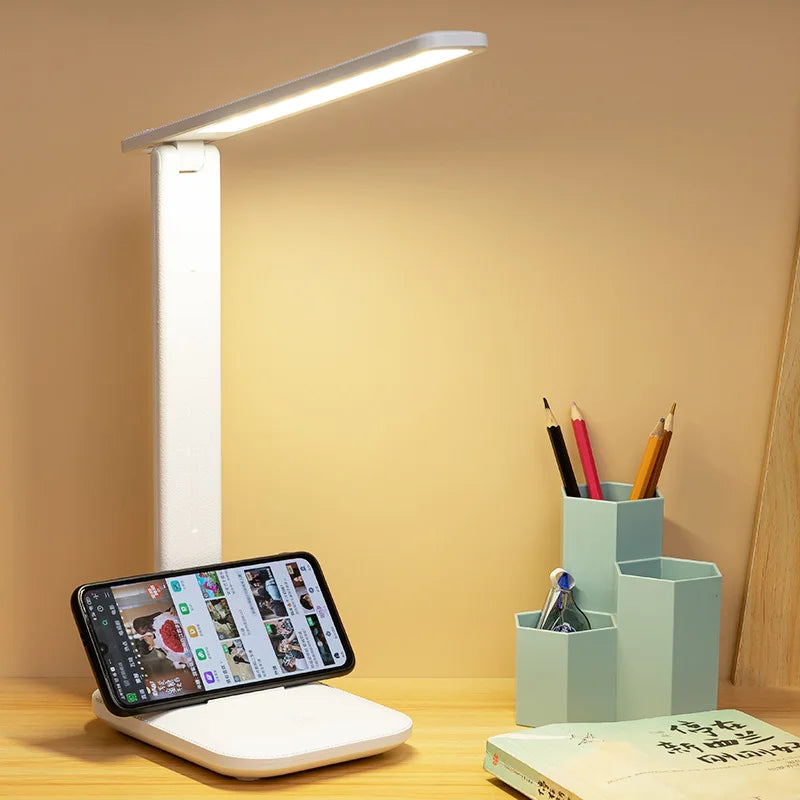 USB stolní dotykové svítidlo LumaFocus — skládací štíhlý design