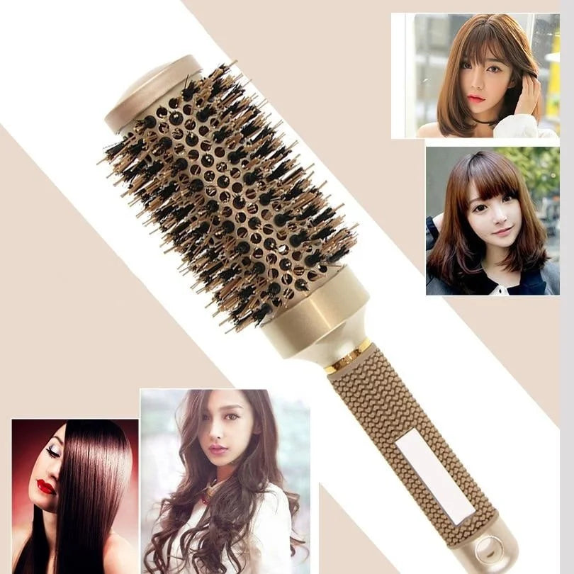 Επαγγελματικό σετ στρογγυλής κεραμικής ιονικής βούρτσας μαλλιών — Τρίχες αγριόχοιρου