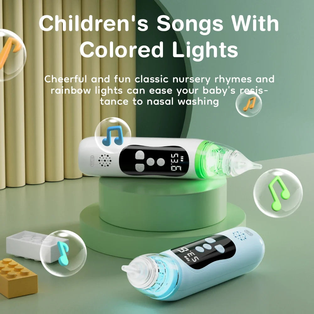 Baby Electric Nasal Aspirator — 6 Modes, Soft Silicone, Music