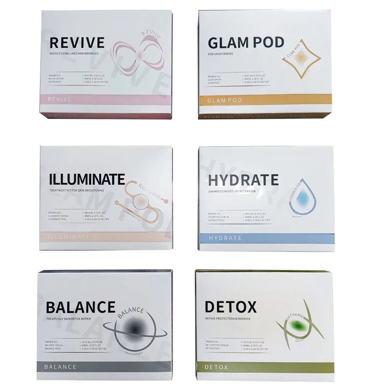 Machine faciale à bulles de CO2 et d’oxygène, 7 types — Massage avec gel sérum