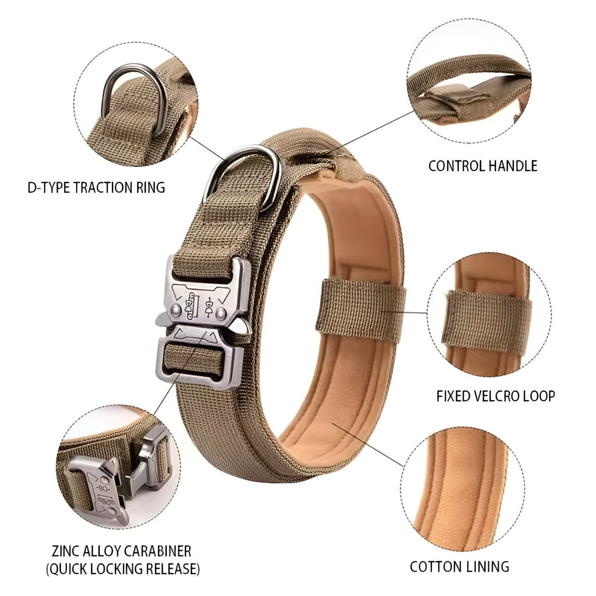 Set di collari per cani StealthPaw resistenti — da medi a grandi, vestibilità regolabile e impermeabile