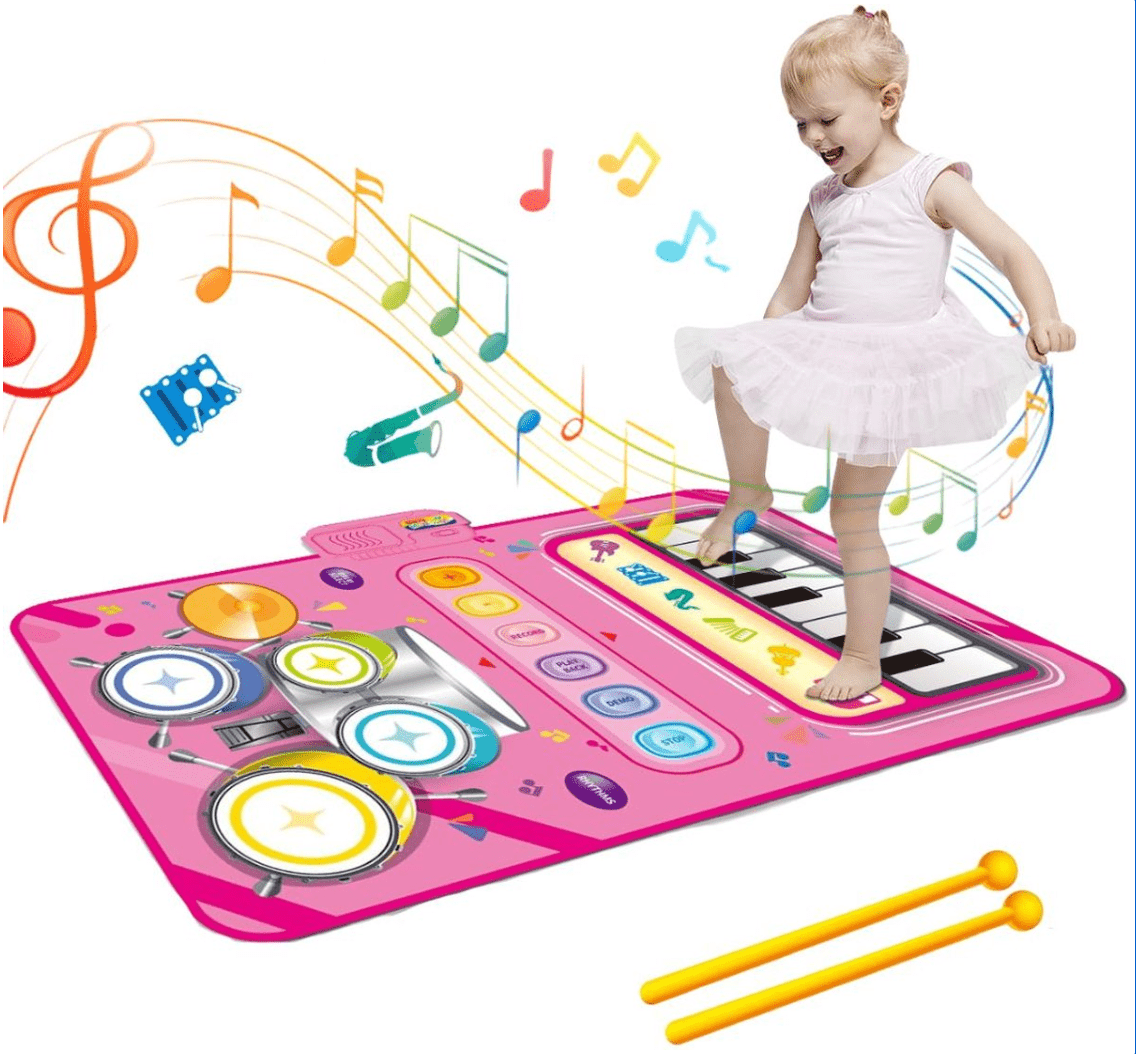 SonataPlay Interactive Music Mat — Five Instruments, Non-Slip Portable Mat
