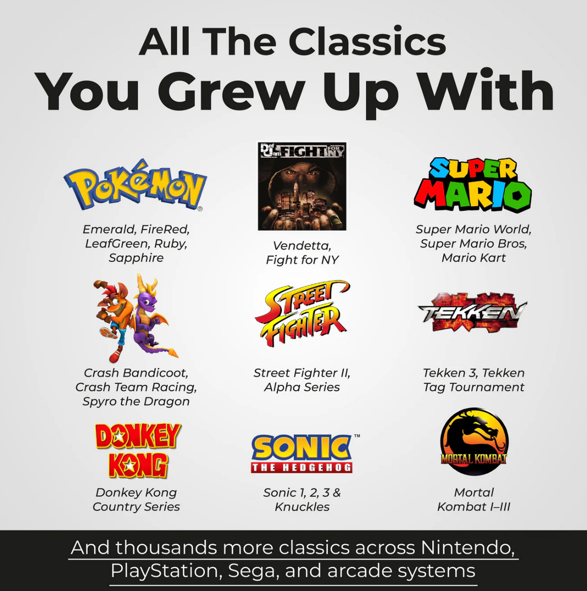 Novaplay Retro Console — 30.000 Classic Games, 2 Wireless Controllers