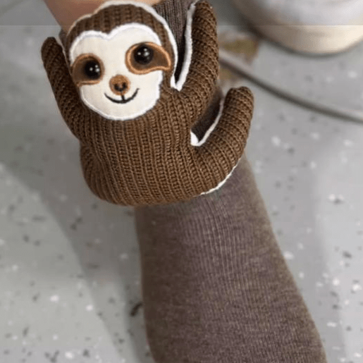 Calzini da casa 3D con animali SnugNest — Vestibilità confortevole, suola antiscivolo