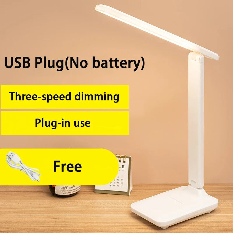 USB stolní dotykové svítidlo LumaFocus — skládací štíhlý design