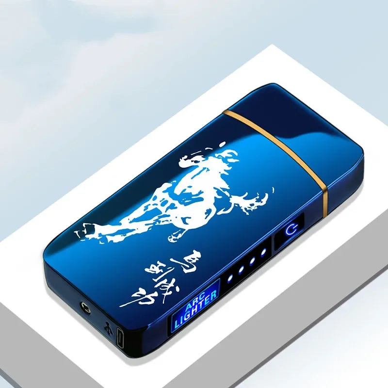 NovaArc kék plazmagyújtó — USB-ről tölthető, dupla ívű lánggal