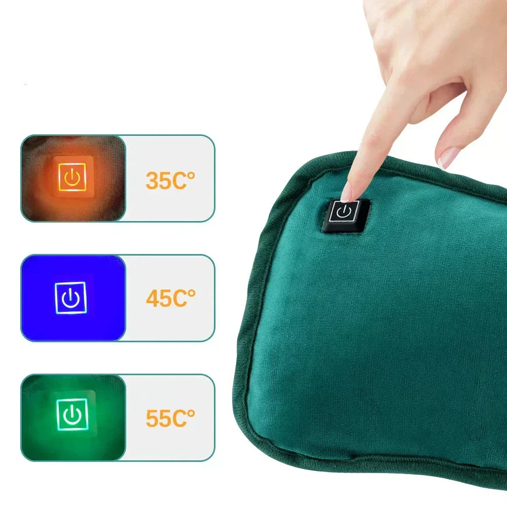Tappetino termico portatile a riscaldamento rapido 30x20 cm per mani e corpo