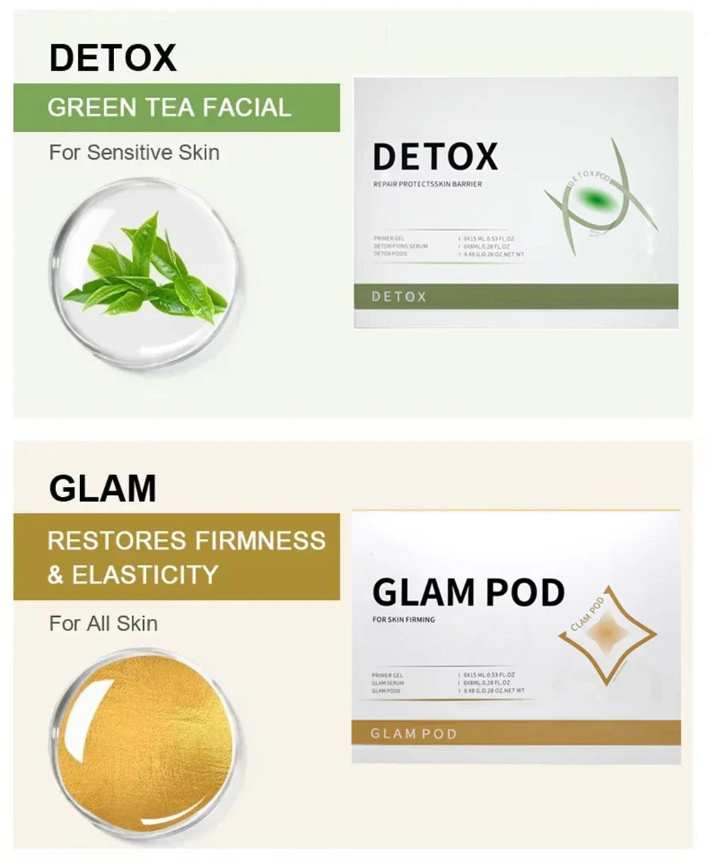 Machine faciale à bulles de CO2 et d’oxygène, 7 types — Massage avec gel sérum