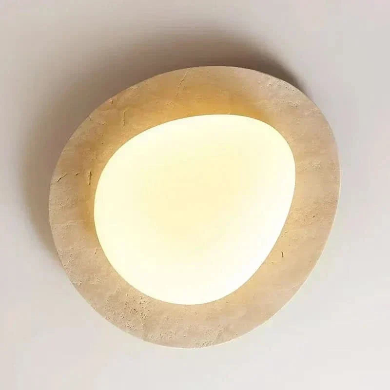 Lampada da soffitto LED in pietra naturale stile wabi-sabi | livraina