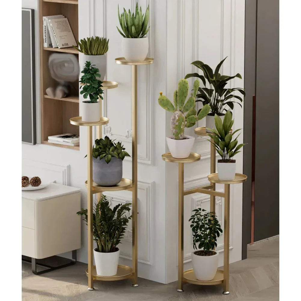 多层金属植物架 – 圆形搁板，3 种高度可选 | livraina