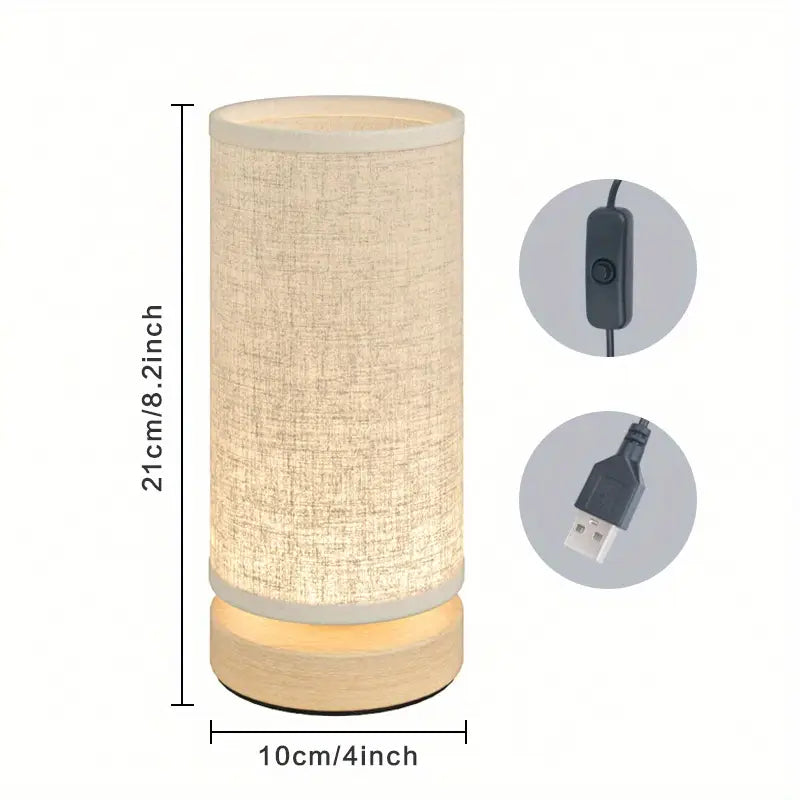 NaturalAura: elegante lámpara de noche de madera con luz suave | livraina