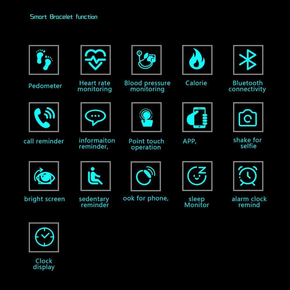 防水フィットネストラッカーバンド — 心拍数モニタリング＆血圧モニター