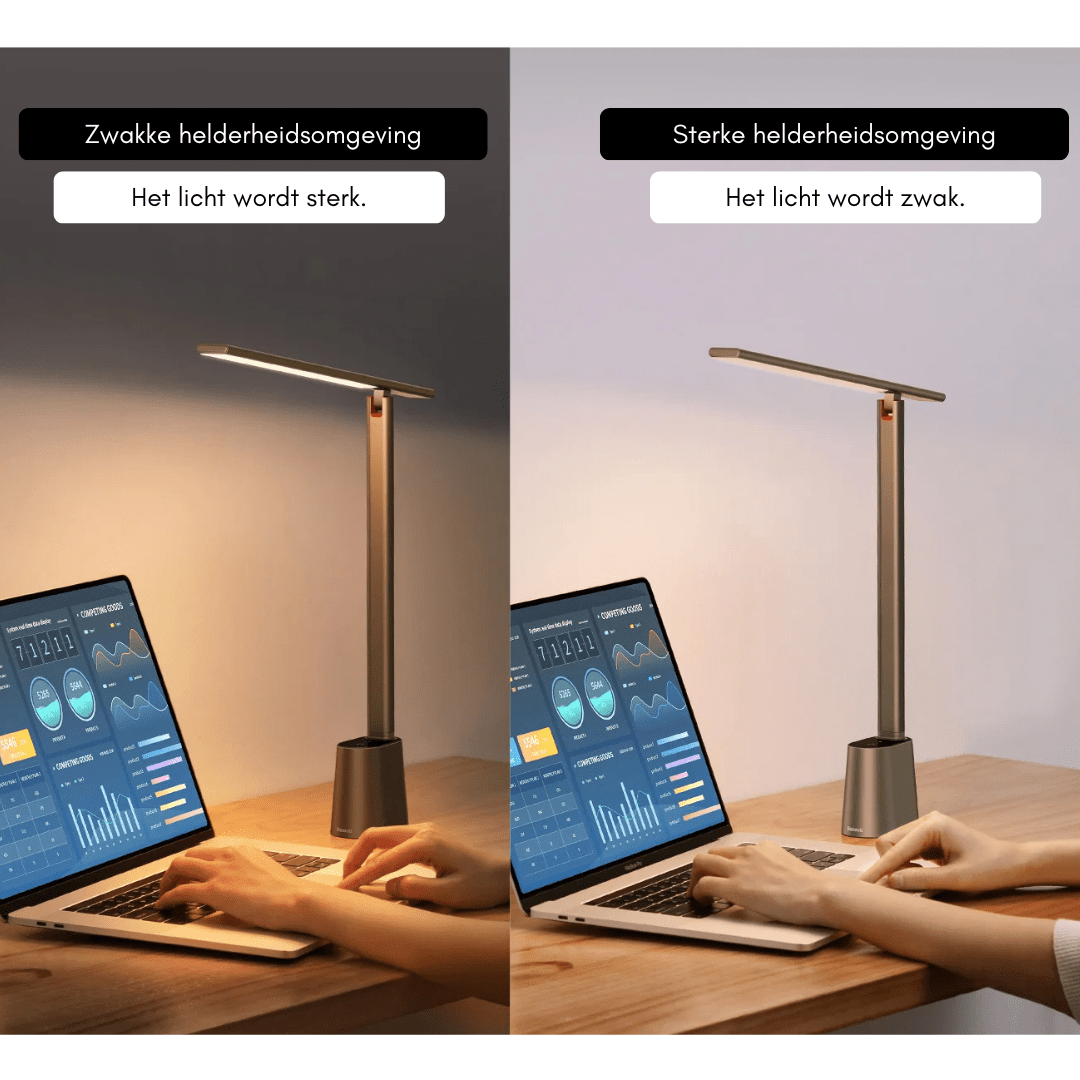 LumaFold wiederaufladbare smarte LED-Schreibtischlampe — dimmbar, faltbar