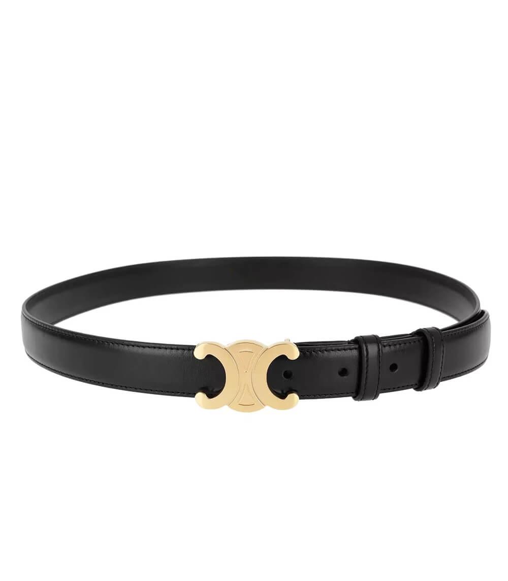 EleganceBelt Luxusní kožený opasek — ručně zpracovaný povrch, zlaté detaily