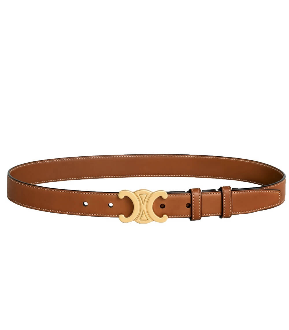 EleganceBelt Luxusní kožený opasek — ručně zpracovaný povrch, zlaté detaily