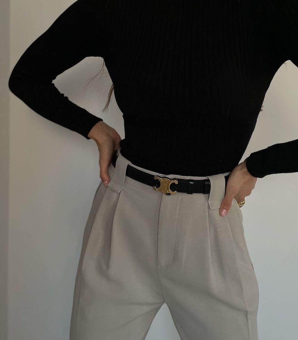 EleganceBelt Luxusní kožený opasek — ručně zpracovaný povrch, zlaté detaily
