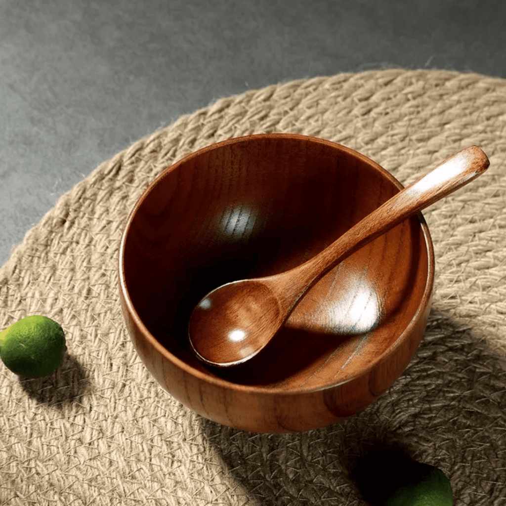 Set de masă din lemn natural – veselă elegantă inspirată de stilul japonez | livraina